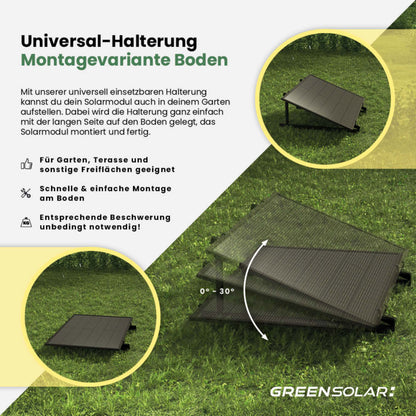 Balkonhalterung für Balkonkraftwerk-Solarmodule - für 2 Module