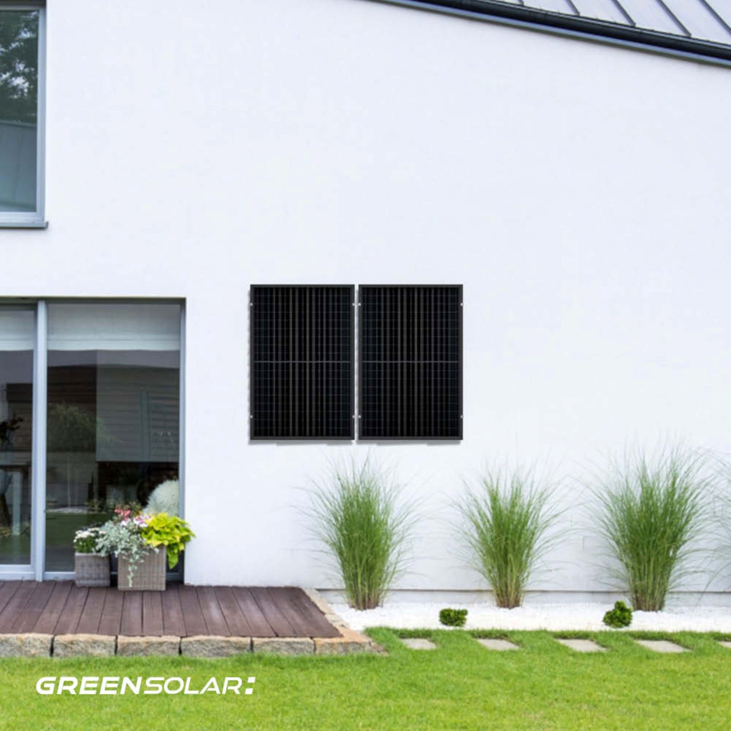 Das Wandkraftwerk - Bifaziale Solarmodule zur Wandmontage (900W)