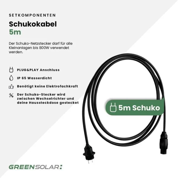 Balkonkraftwerk Basic 1000/800 black bifazial mit Balkonkraftwerkspeicher 2,11 kWh