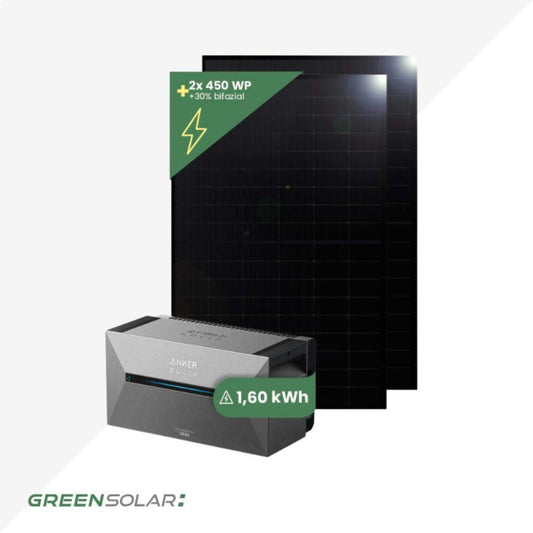 Die perfekte Kombination - Bifaziale Solarmodule (900W) plus Speicher (1,6kWh)